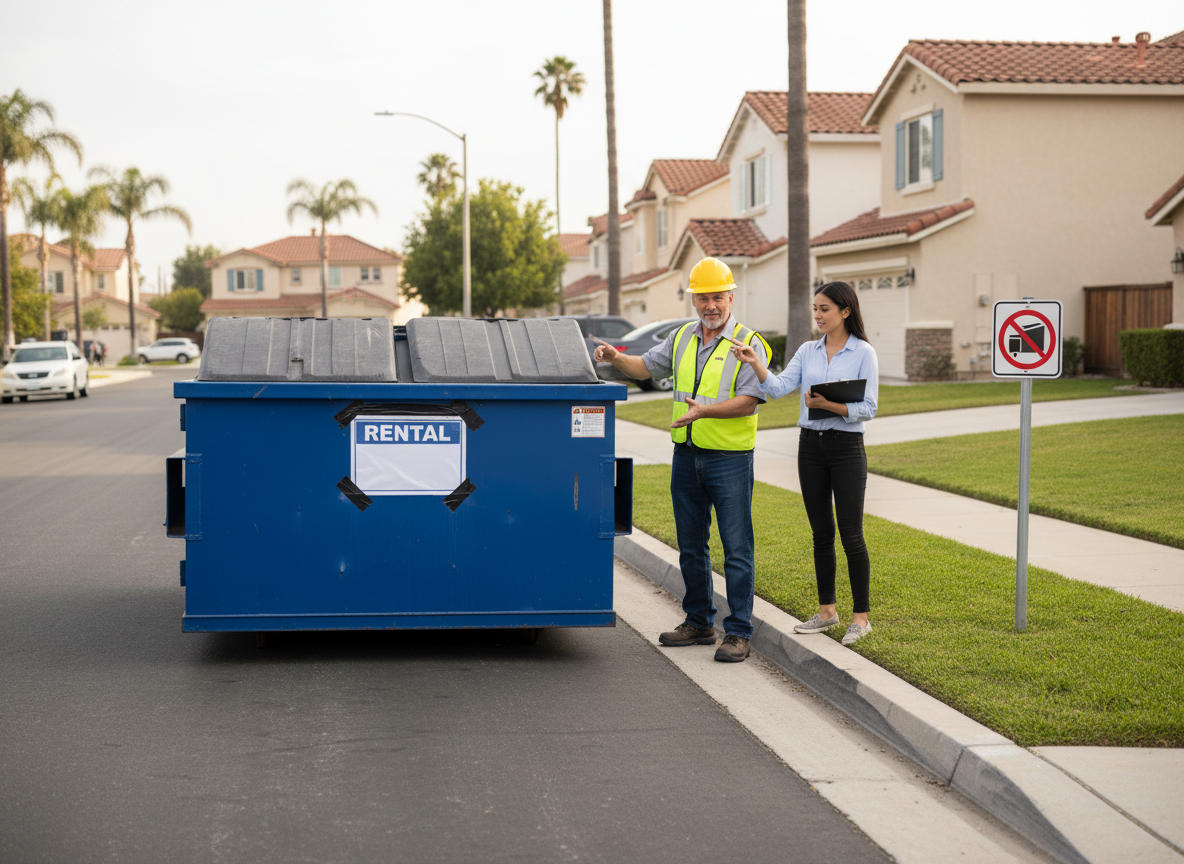 Anaheim Dumpster Rental Permit Rules for Residential Streets